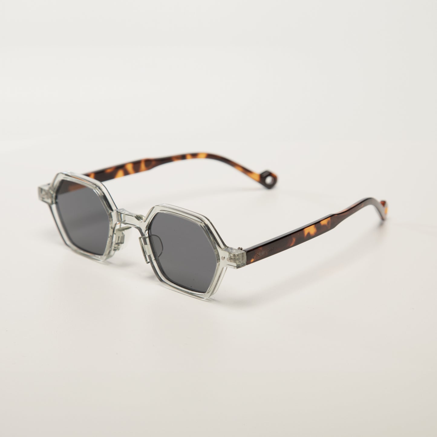 Lunettes de soleil unisexes | Prisme de Pluie | Écaille Gris transparent