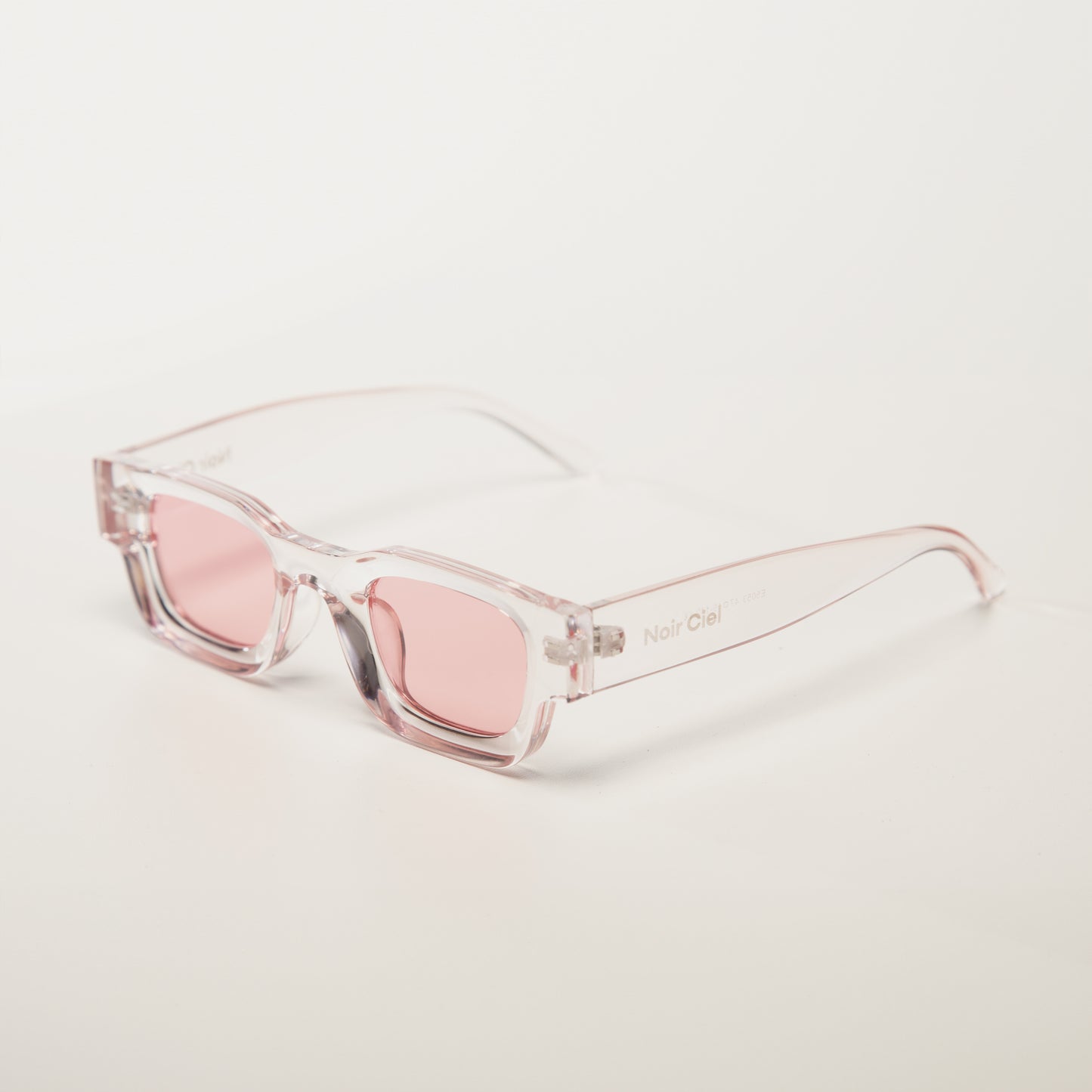 Lunettes de soleil unisexes | Déluge Solaire | Rose transparent