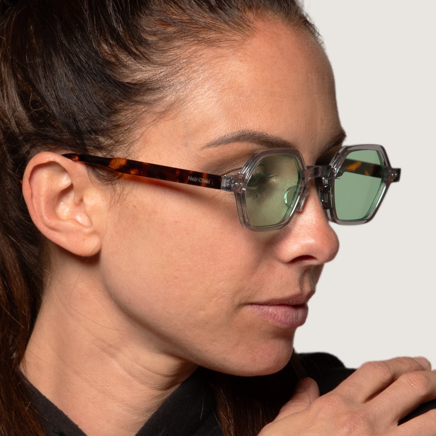 Unisex Sunglasses | Prisme de Pluie | Tortoise Clear Green